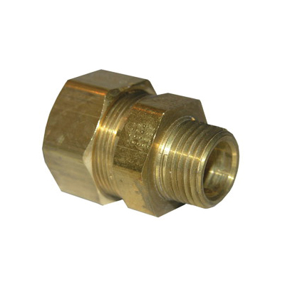 Pipe Adapter, Lasco, 3/8 x 1/2 in, Compression x MIP, Brass, Chrome, 200 psi Pressure - 1