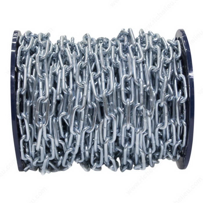 Straight Link Coil Chain, Kingchain, #2, Steel, Zinc-Plated, Sold by the Foot - 2