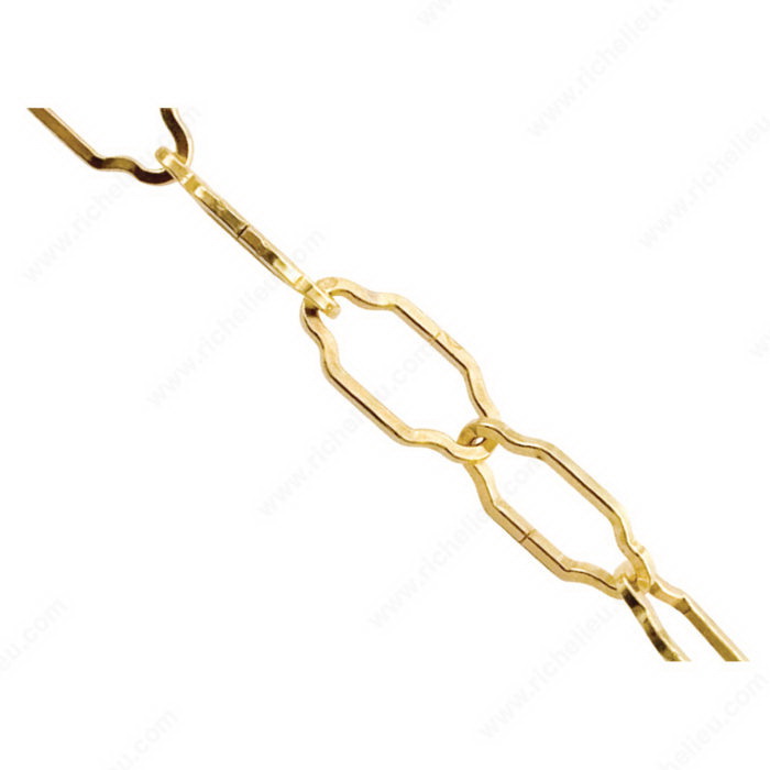 Florentine Decorative Chain, Kingchain, Steel, Brass, Sold by the Foot - 2