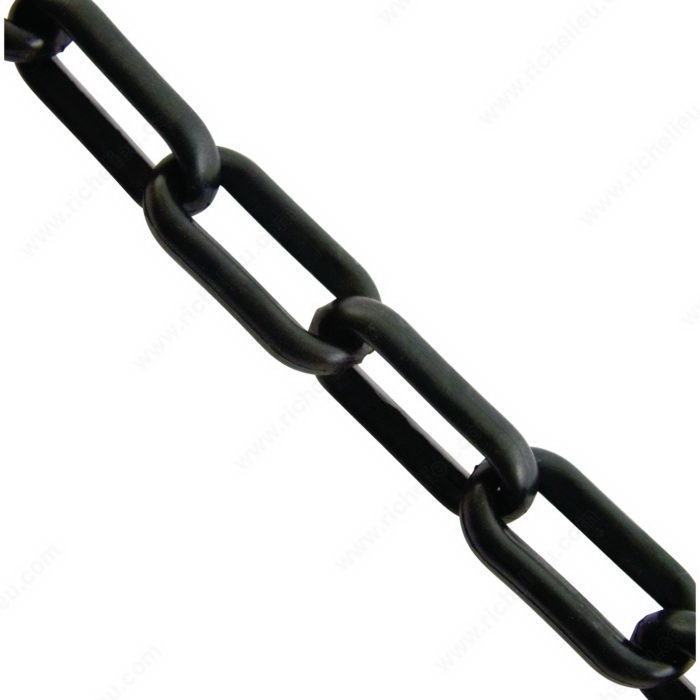 Chain, Kingchain, #8, Black Plastic, Sold by the Foot - 3
