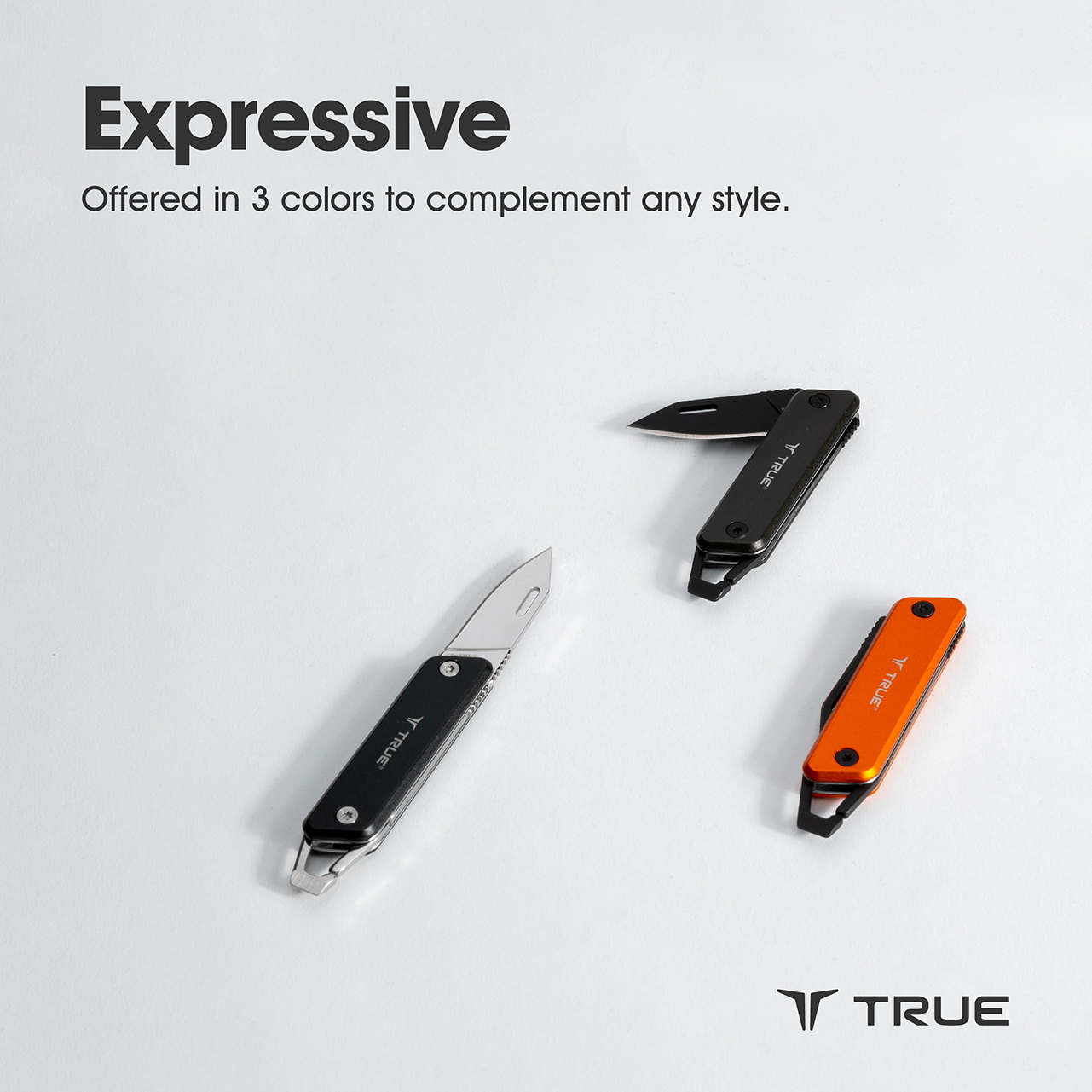 Nebo TRU-KNF-0003 Modern Keychain Knife, 1-1/2 in L Blade, Stainless Steel Blade, Orange Handle