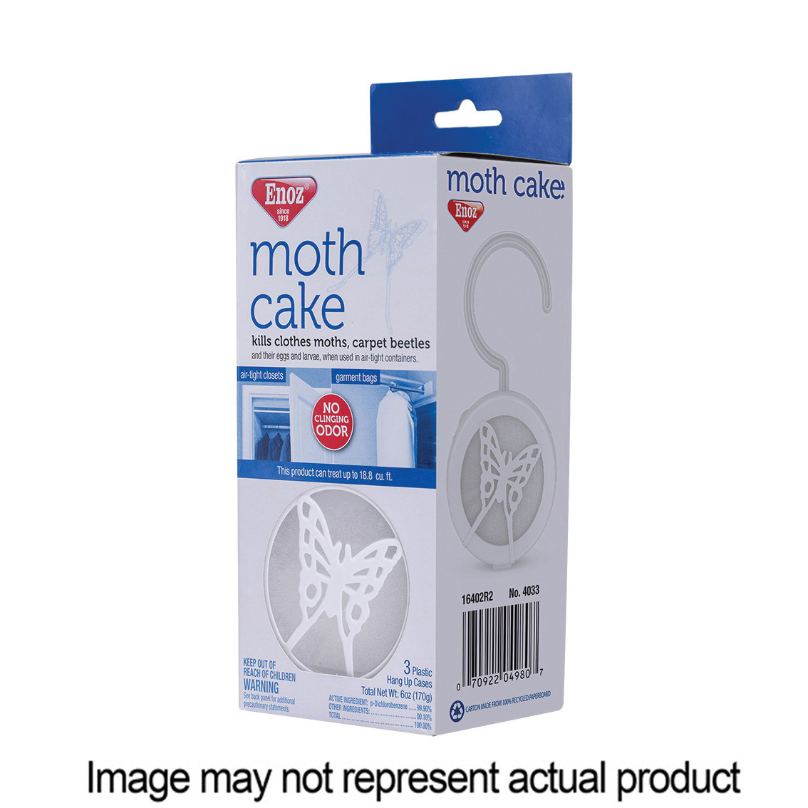 Enoz Moth Cake - 3 Pack (1) Kills Clothes Moths, Carpet Beetles, and Eggs  and Larvae