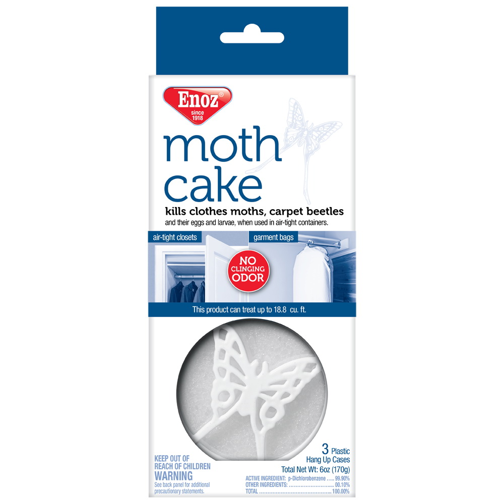Enoz Moth Cake, 3 oz, 2 count