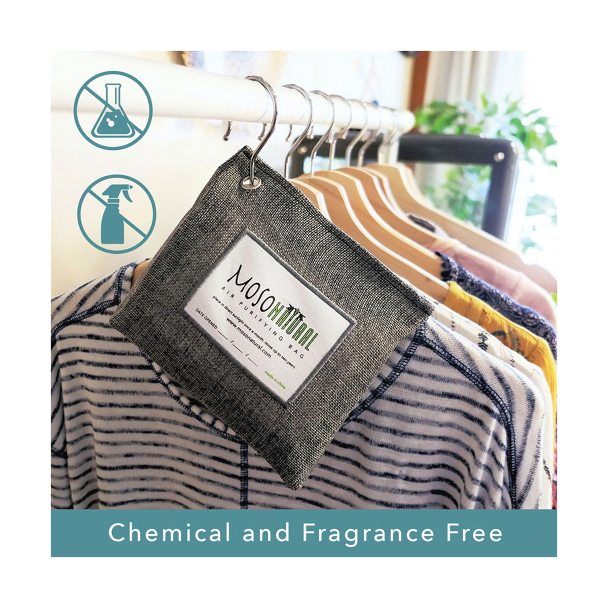 Moso Natural MB8910 Air Purifying Bag, 300 g, Solid - 2
