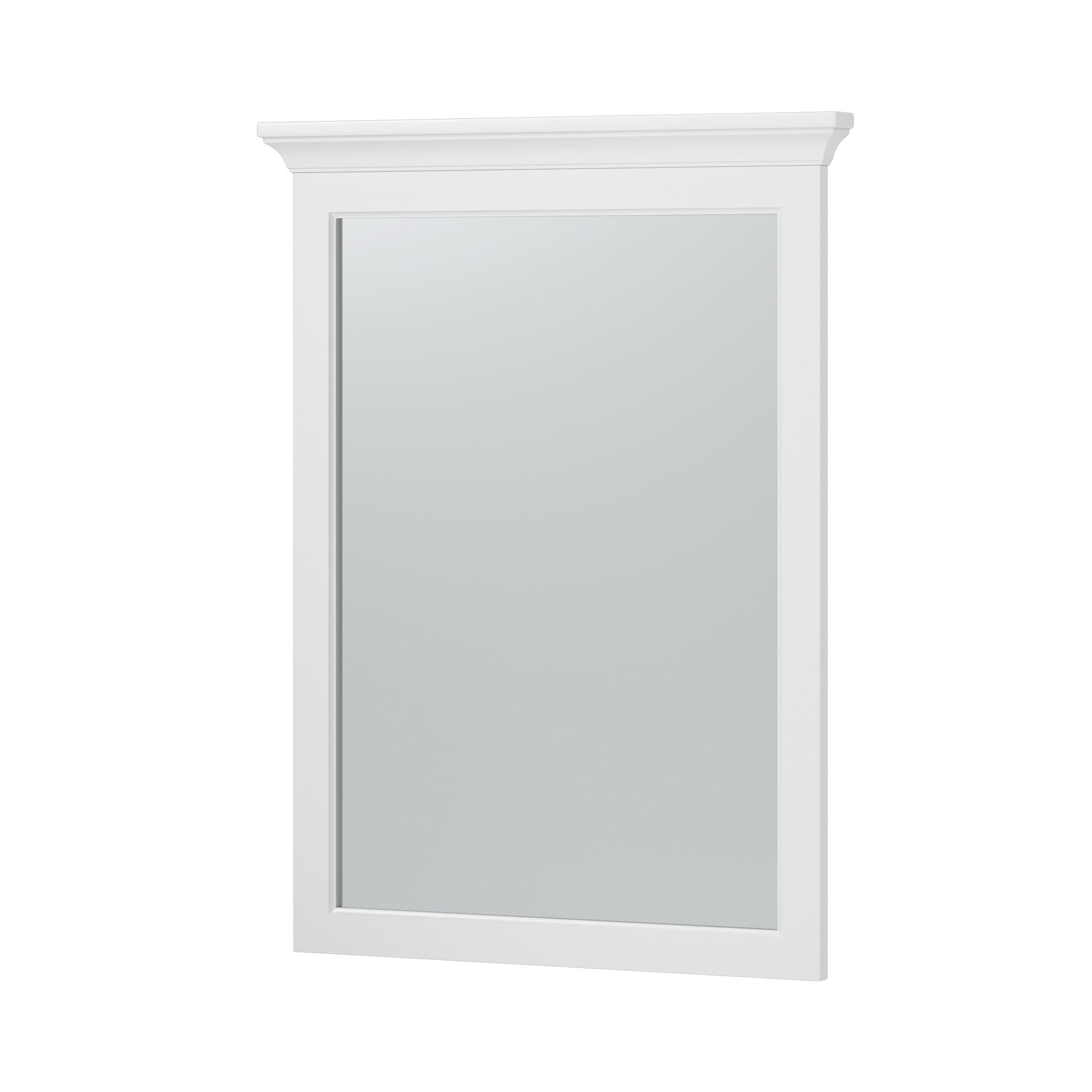 Hollis Series HOWM2432 Framed Mirror, 32 in L, 24 in W, White Frame, Hanging Installation