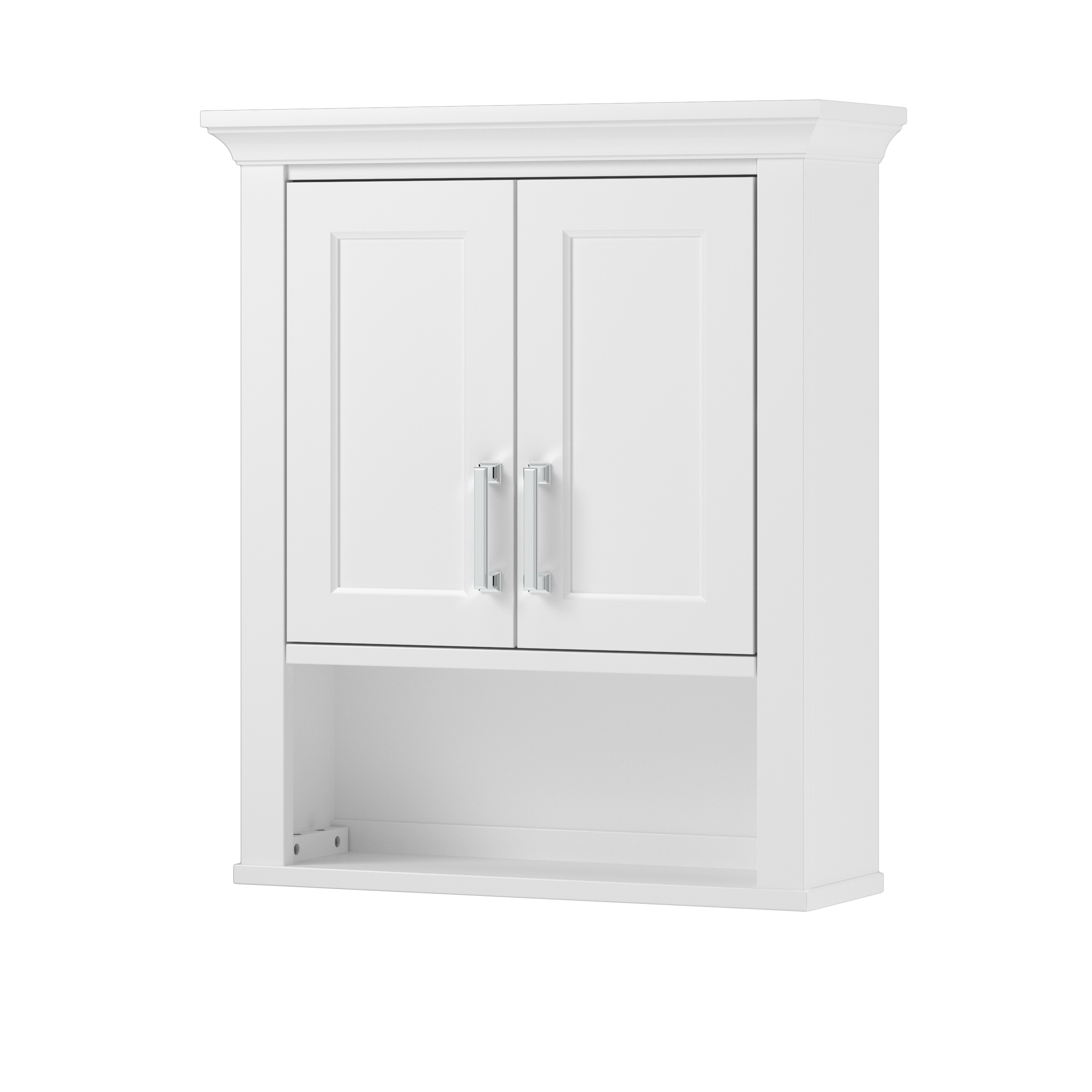 Hollis Series HOWW2428 Bathroom Cabinet, 2-Door, 1-Shelf, Wood, White