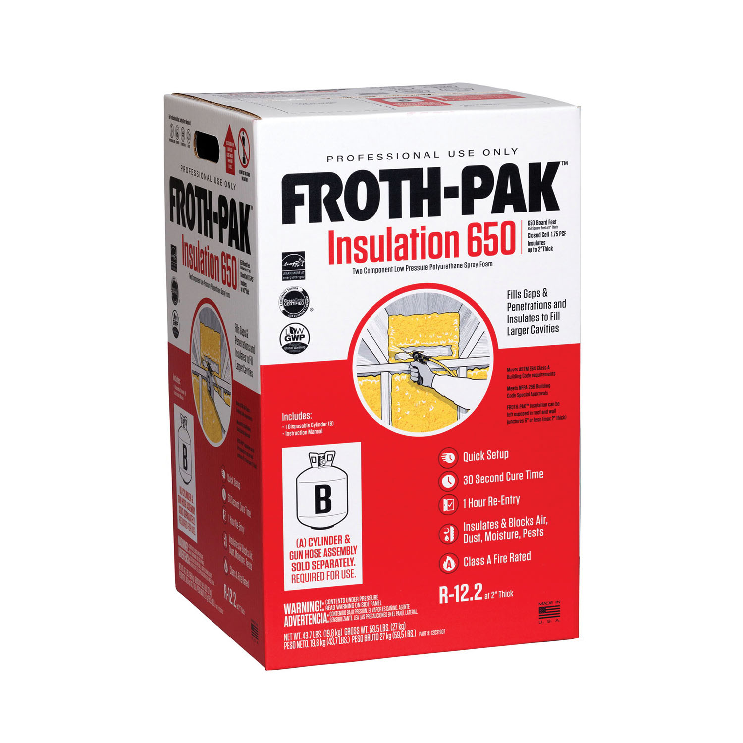 Froth-Pak Series 12031877 Foam Insulation Kit, 118.8 lb