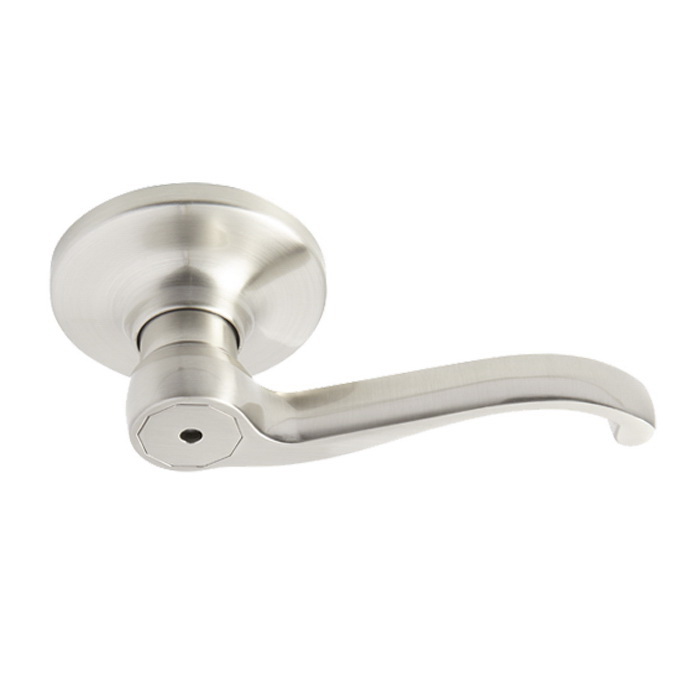 Pacific Heights Series 16215SN Privacy Lever, Turnbutton Lock, Satin Nickel, Metal, Reversible Hand, 3 Grade