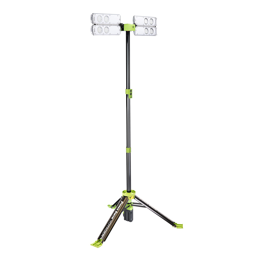 Voyager Series PVLR8000A Work Light, 0.52 A, 120 V, 52 W, Lithium-Ion, Rechargeable Battery, 2-Lamp