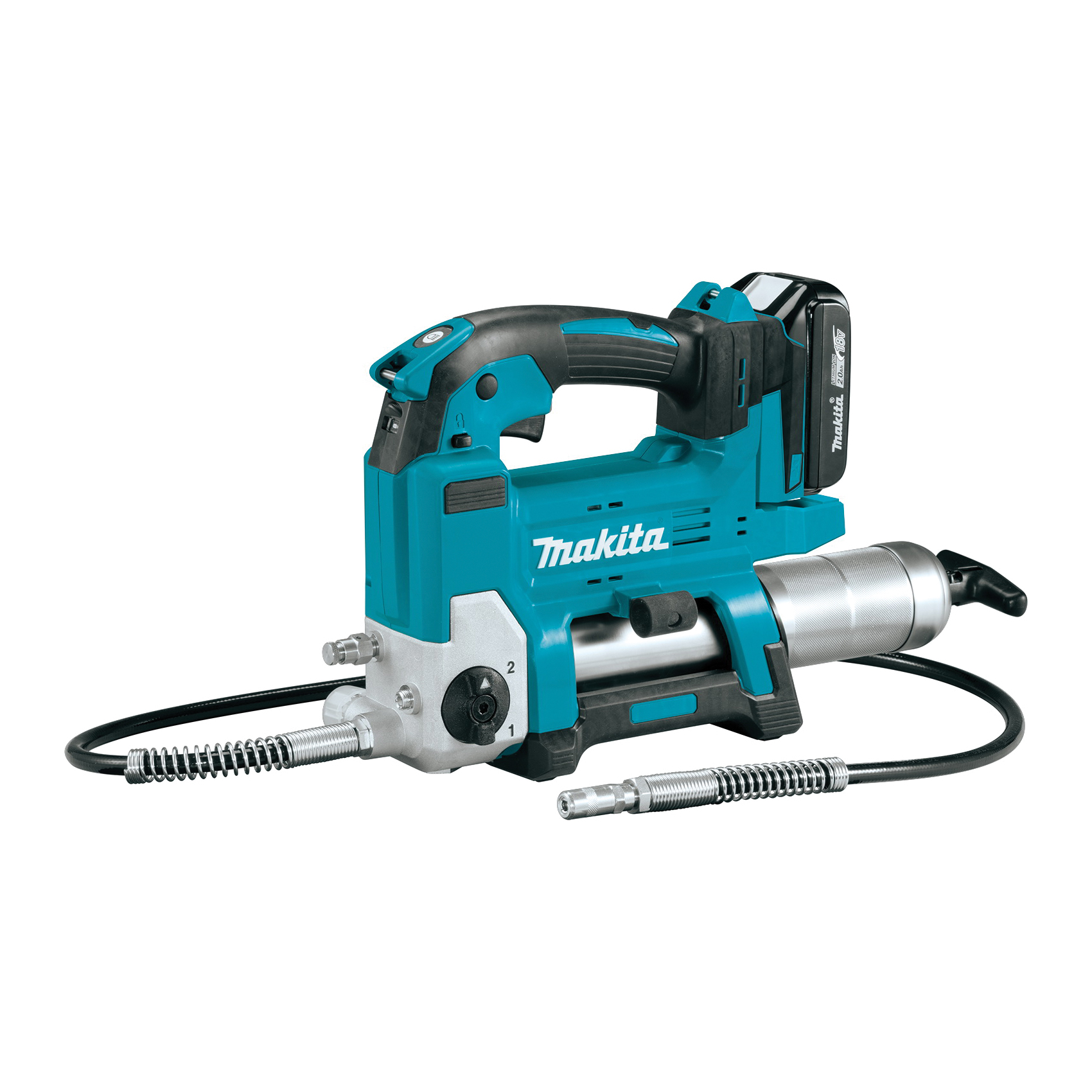 Makita LXT XPG01SR1 Cordless Grease Gun Kit, Battery Included, 18 V, 2 Ah, 10,000 psi Operating, 2 -Speed - 4