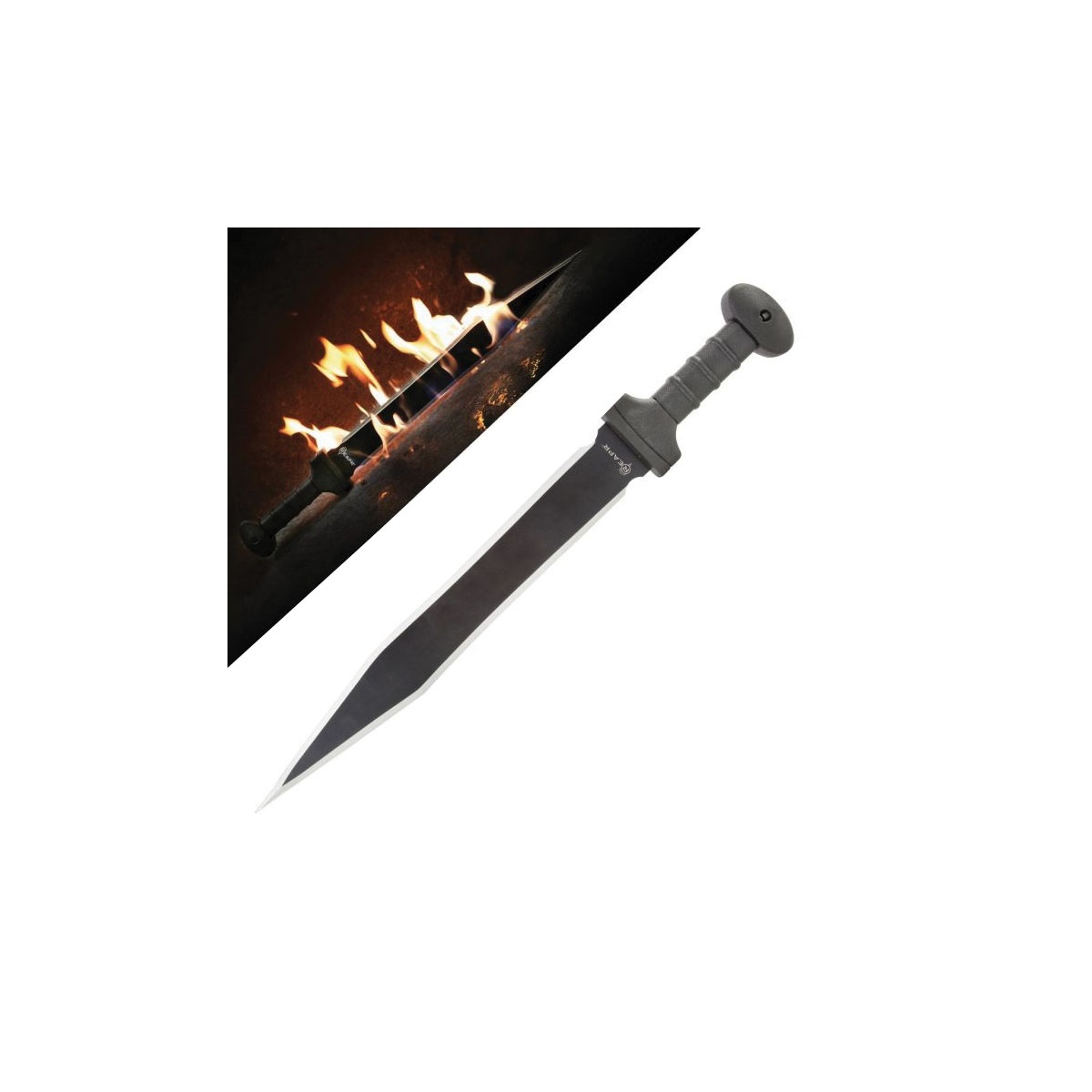 Reapr 11005 Meridius Sword, 25 in OAL, 18 in Blade, Stainless Steel Blade, Double-Edge Blade, Nylon Handle - 5