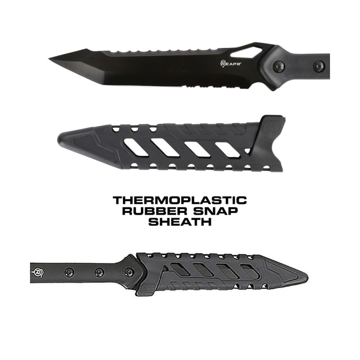 Reapr 11022 TAC Javelin Serrated Spear, Stainless Steel, Black Oxide, 44 in OAL - 5