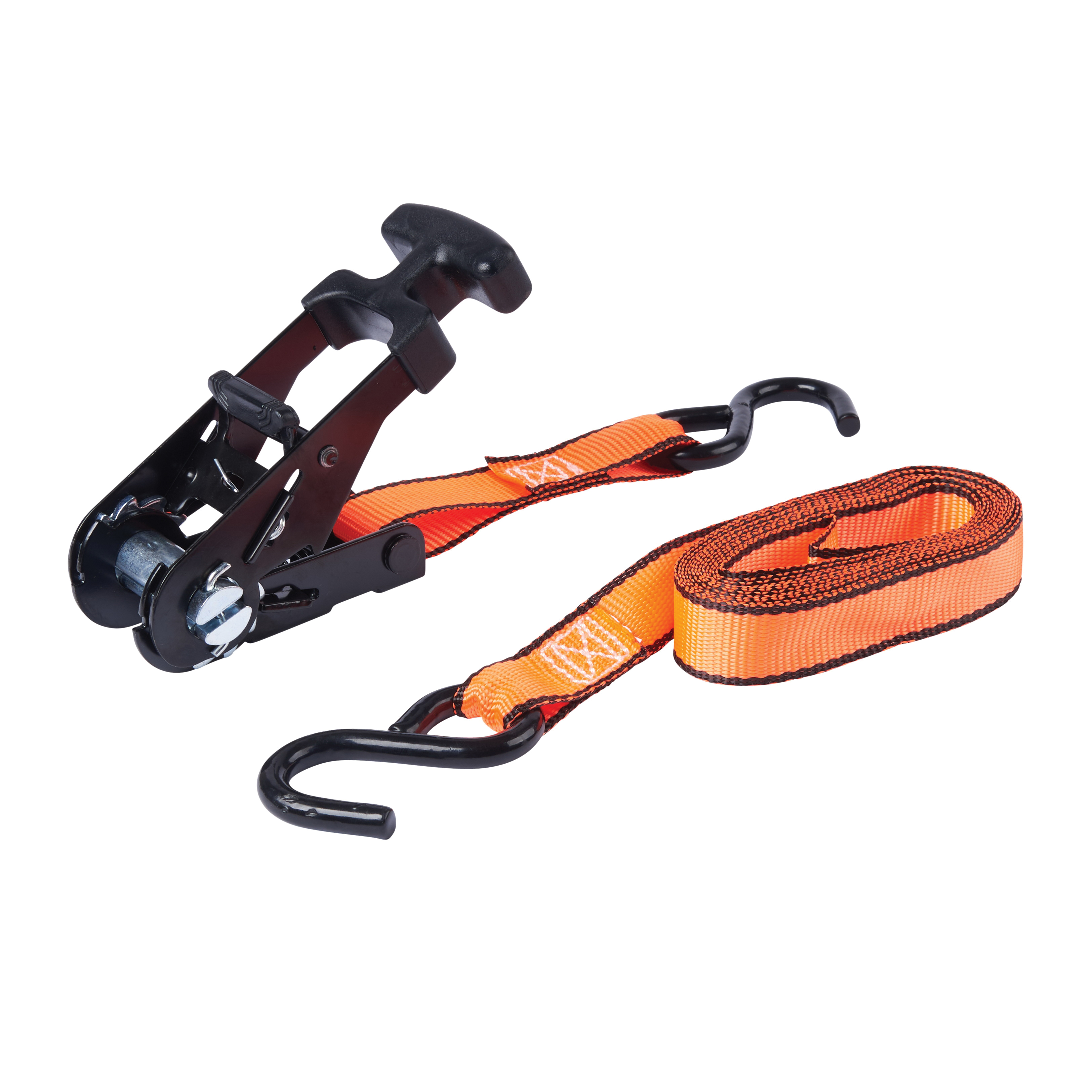 Keeper 85404 Tie Down Strap, 1 in W, 12 ft L, Hi-Viz Orange, 500 lb Working Load, S-Hook End - 2