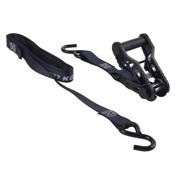 Keeper 85454 Tie-Down, 1 in W, 14 ft L, Black, 500 lb Working Load, S-Hook End, 2/PK - 3