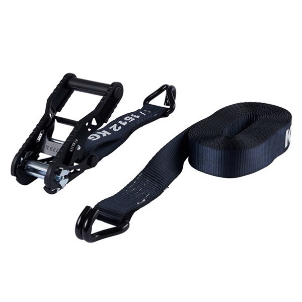 Keeper 85458 Tie-Down, 2 in W, 27 ft L, Black, 3333 lb Working Load, J-Hook End - 2