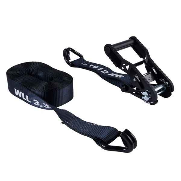 Keeper 85458 Tie-Down, 2 in W, 27 ft L, Black, 3333 lb Working Load, J-Hook End - 3
