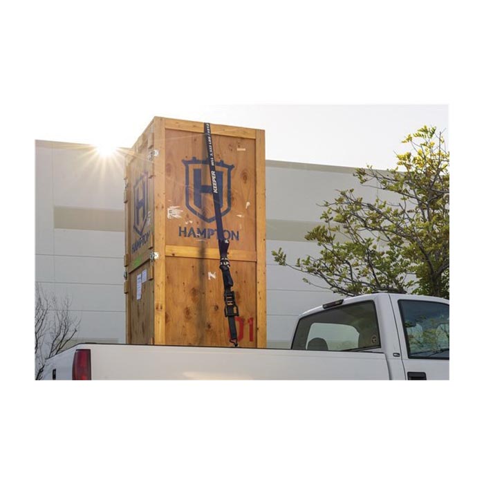 Keeper 85458 Tie-Down, 2 in W, 27 ft L, Black, 3333 lb Working Load, J-Hook End - 4