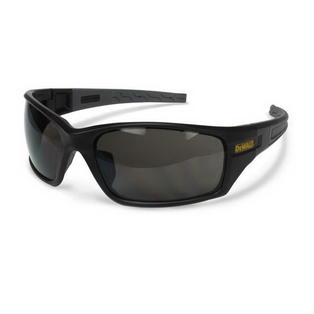 DeWALT DPG101-2C Safety Glasses, Smoke Lens, Black Frame, Impact-Resistant Lens, Polycarbonate Lens, Wraparound Frame - 2