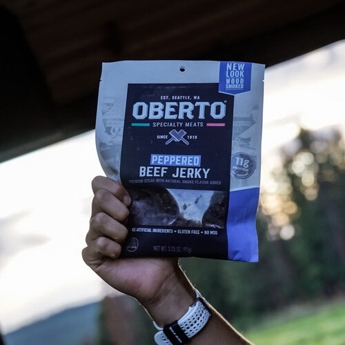 Oberto 1764 Beef Jerky, Natural Smoke, Pepper, 3.25 oz
