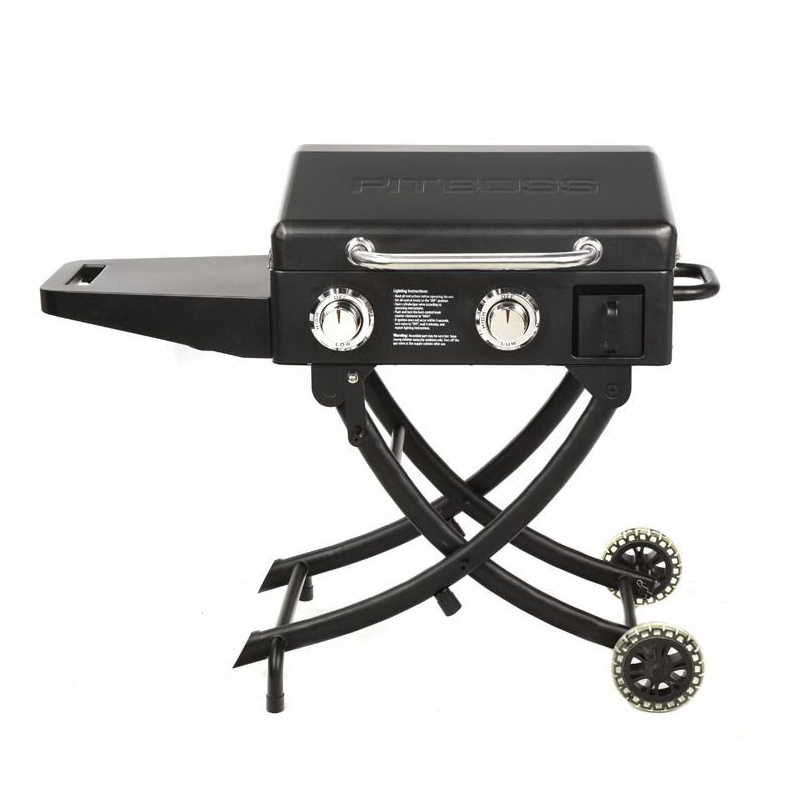 Sportsman PB2BSPS Portable Gas Griddle with Legs, 18,000 Btu, Propane, 2-Burner