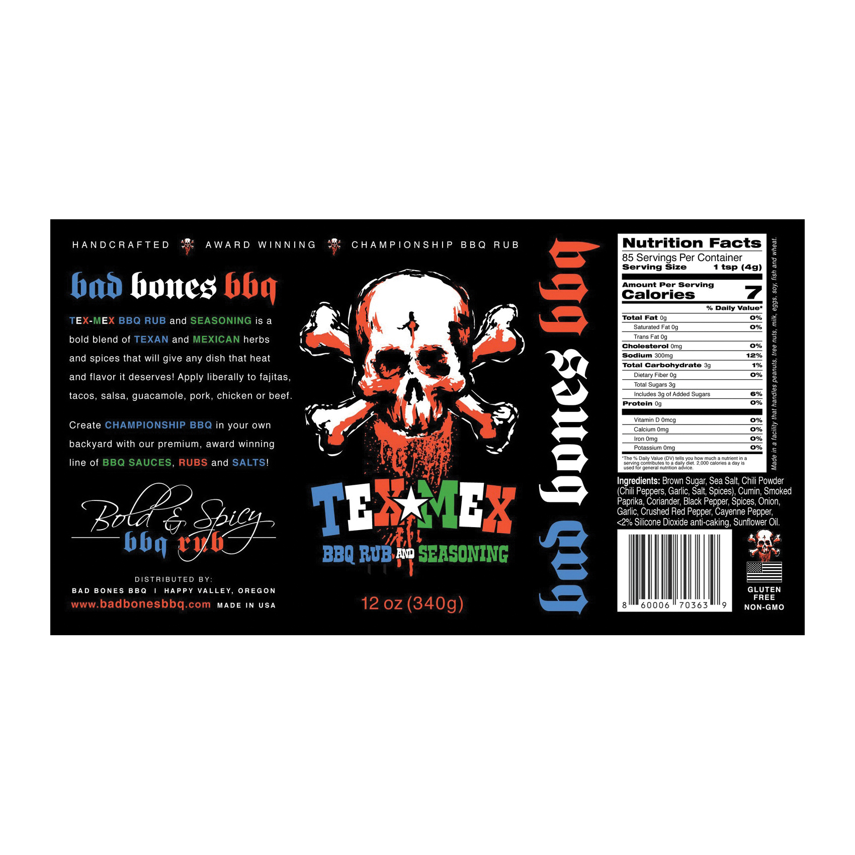 Bad Bones Bbq TEX-MEX BBQ Rub and Seasoning - 2