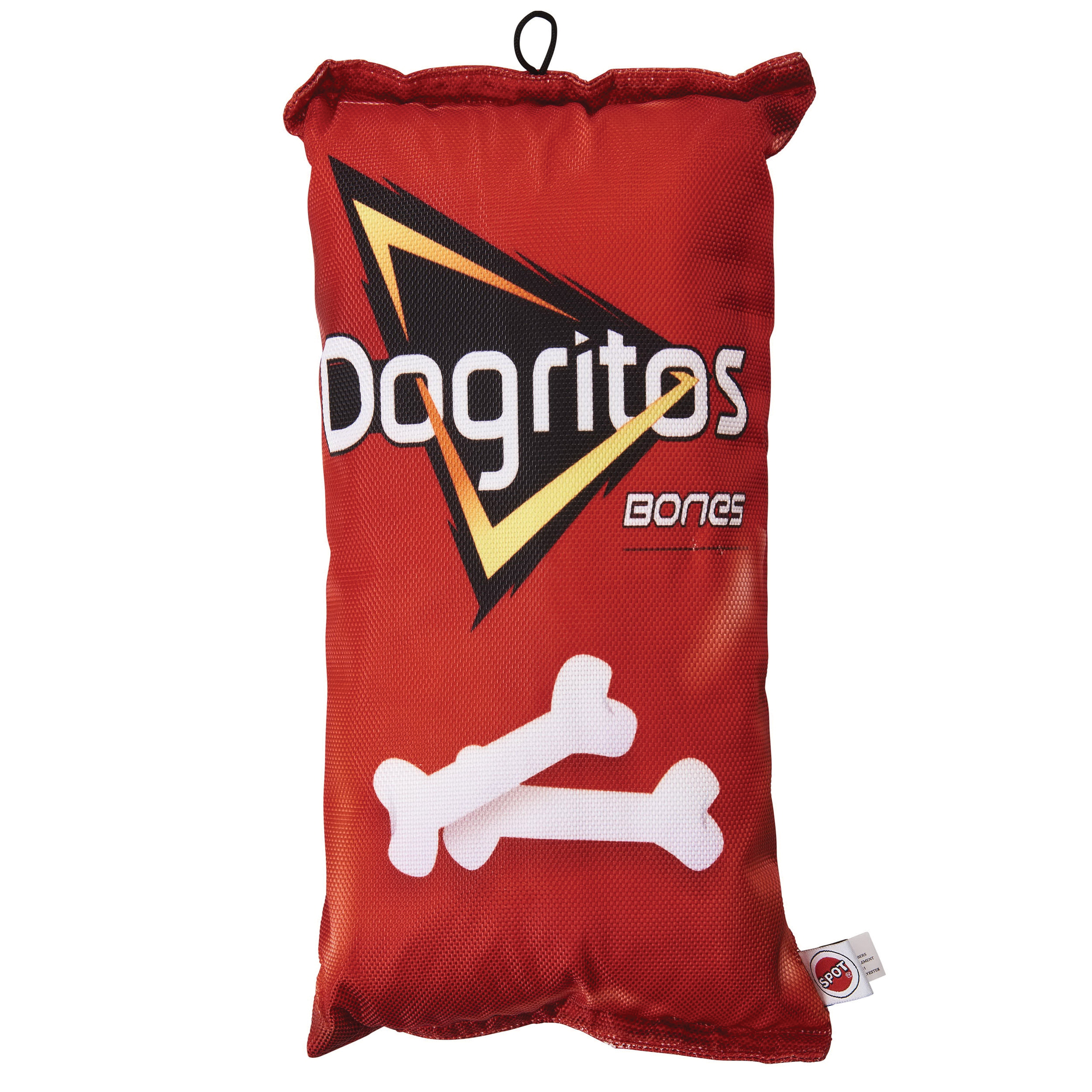 Spot Fun Food 54589 Dog Toy, Jumbo, Plush, Squeaker Toy, Dogritos Chips, Nylon
