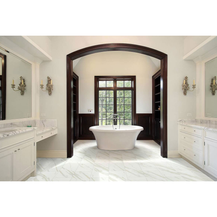 Calacatta Porcelain Tile, Msi, 12 in W x 24 in L, Rectified Edge - 3