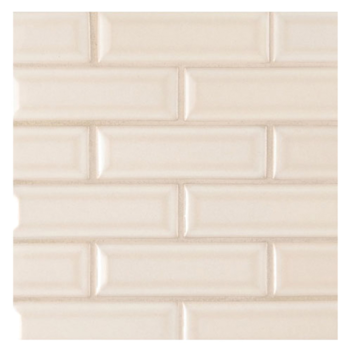 Wall Tile Mosaic, Msi, 2 in W x 6 in L, Beveled Edge, Ceramic, Antique White, Gloss - 1