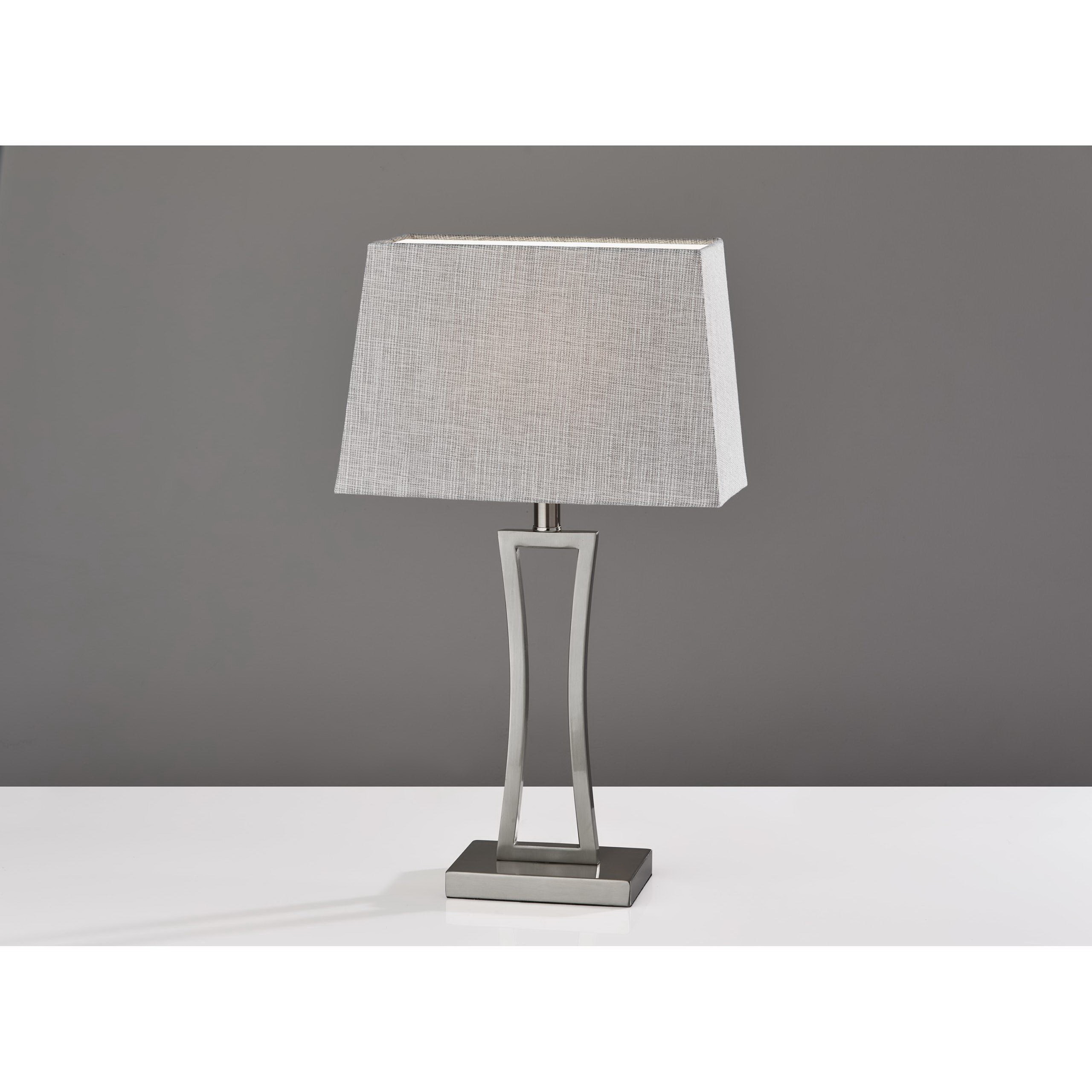Camila 2-Pack Table Lamps, Adesso, 22 in H, 1-Light, Brushed Steel - 3