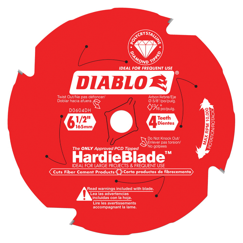 D0604DHA Circular Saw Blade, 6-1/2 in Dia, 5/8 in Arbor, 4-Teeth