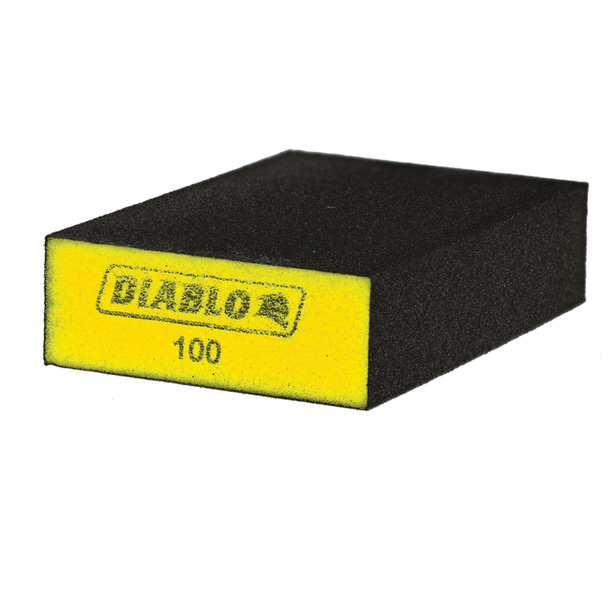 DFBBLOCFIN03G Sanding Sponge, 4 in L, 2-1/2 in W, 100 Grit, Fine, Aluminum Oxide Abrasive