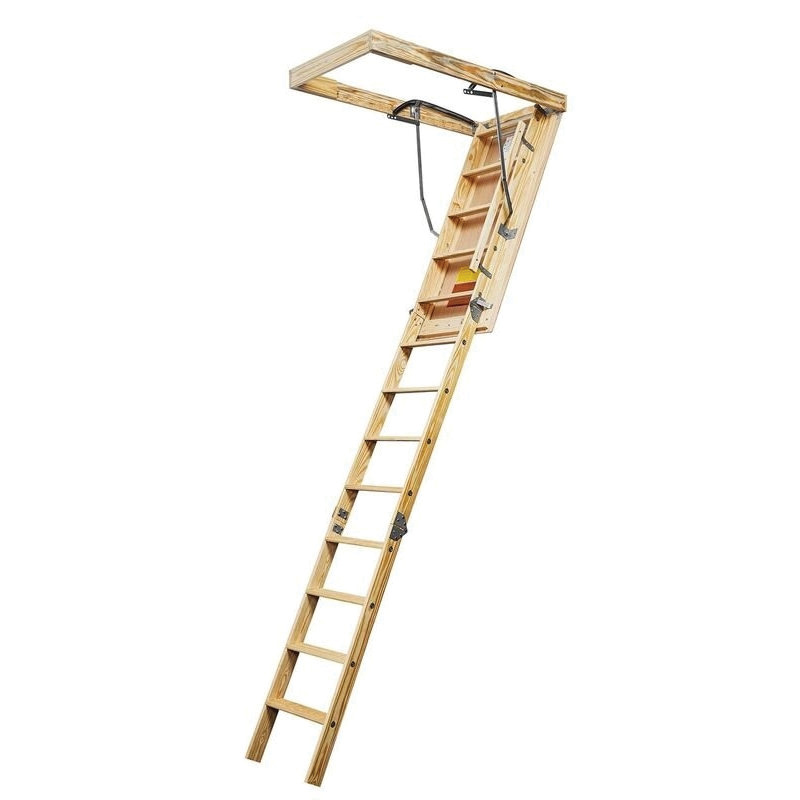 Husky 444 Series 4255410 Disappearing Stairway, 10 ft H Ceiling, 13-Step, 250 lb, 1 ft W Step