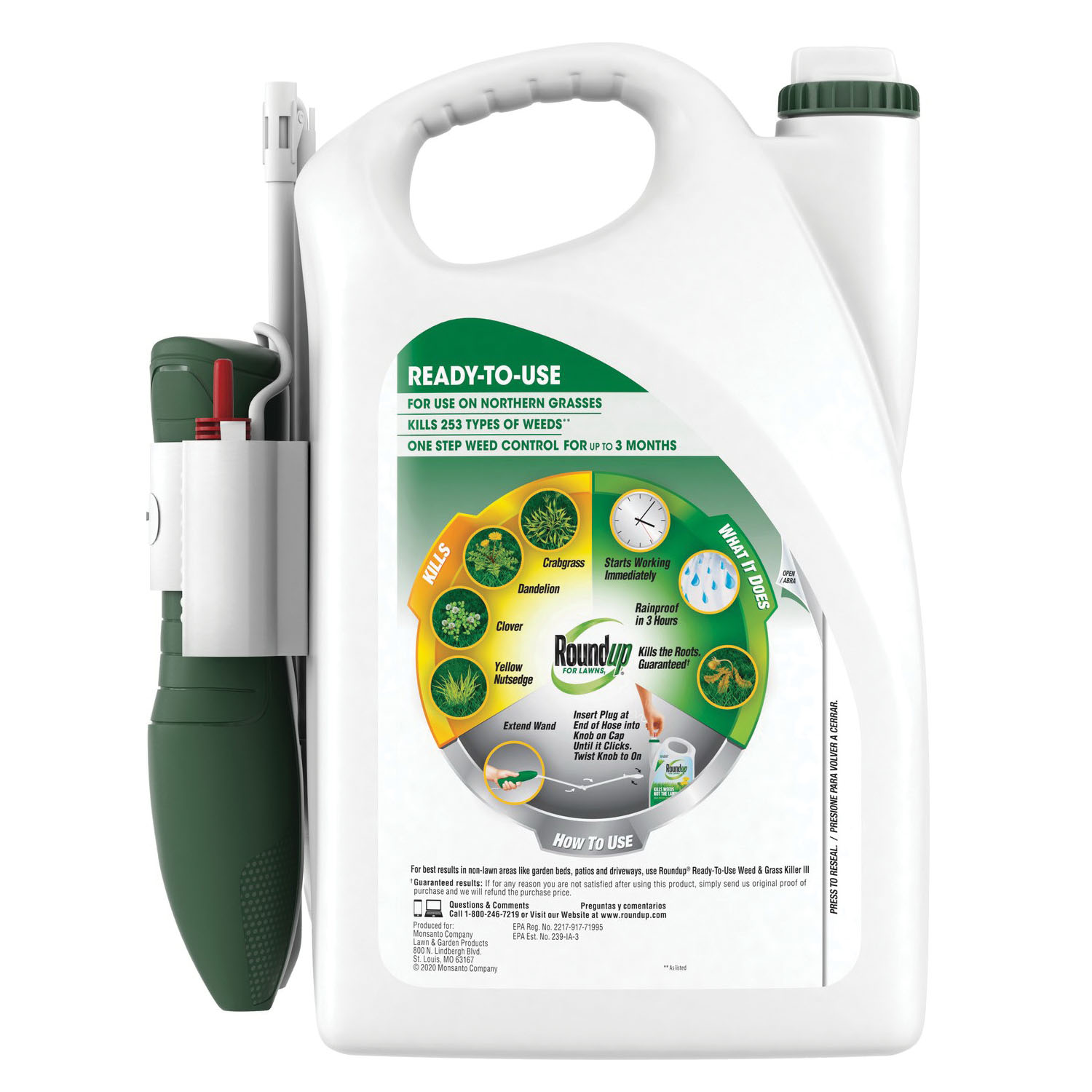 Roundup 5020210 Weed Killer, Liquid, Spray Application, 1.33 gal - 4