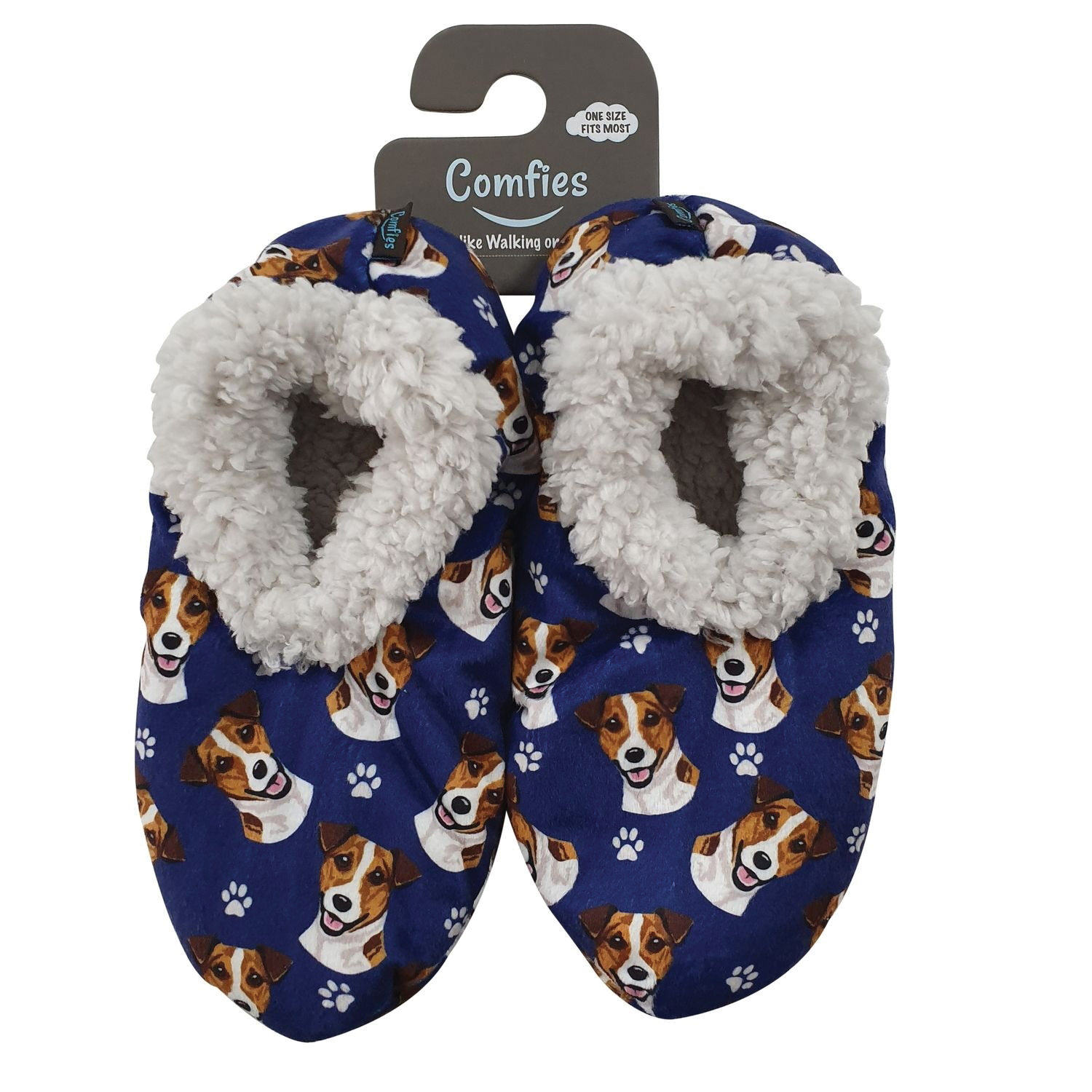 E S Pets 281 17 Slippers One Size Jack Russell Fabri