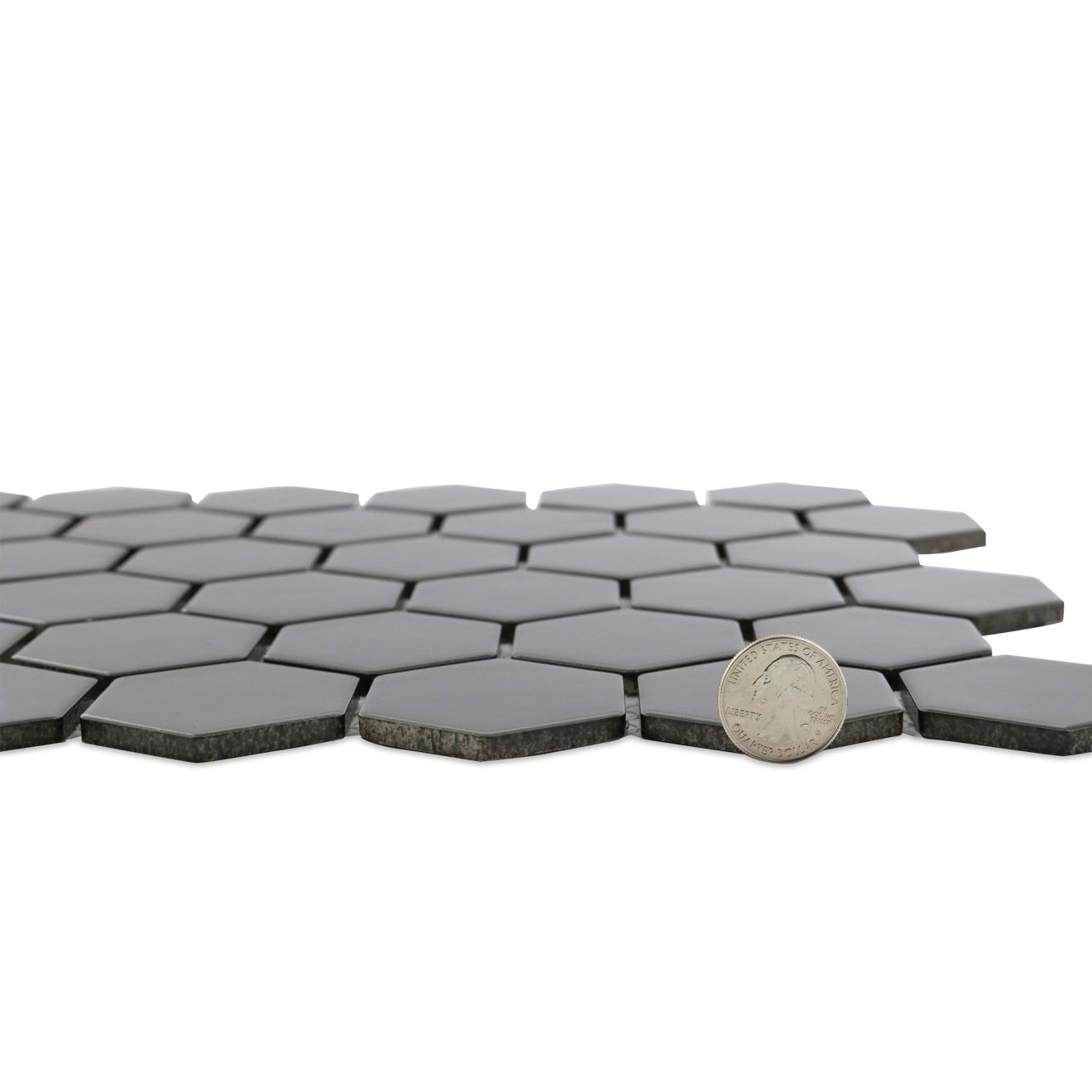 Le Cafe Mosaic Tile, Bedrosians Tile & Stone, Ceramic Porcelain, Hexagon, 10-1/4 in L, 12-3/4 in W - 2