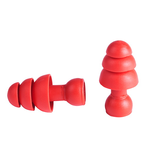 48-73-3205 Replacement Ear Plugs, 26 dB NRR, Flanged, One-Size Ear Plug, Foam Ear Plug, Red Ear Plug
