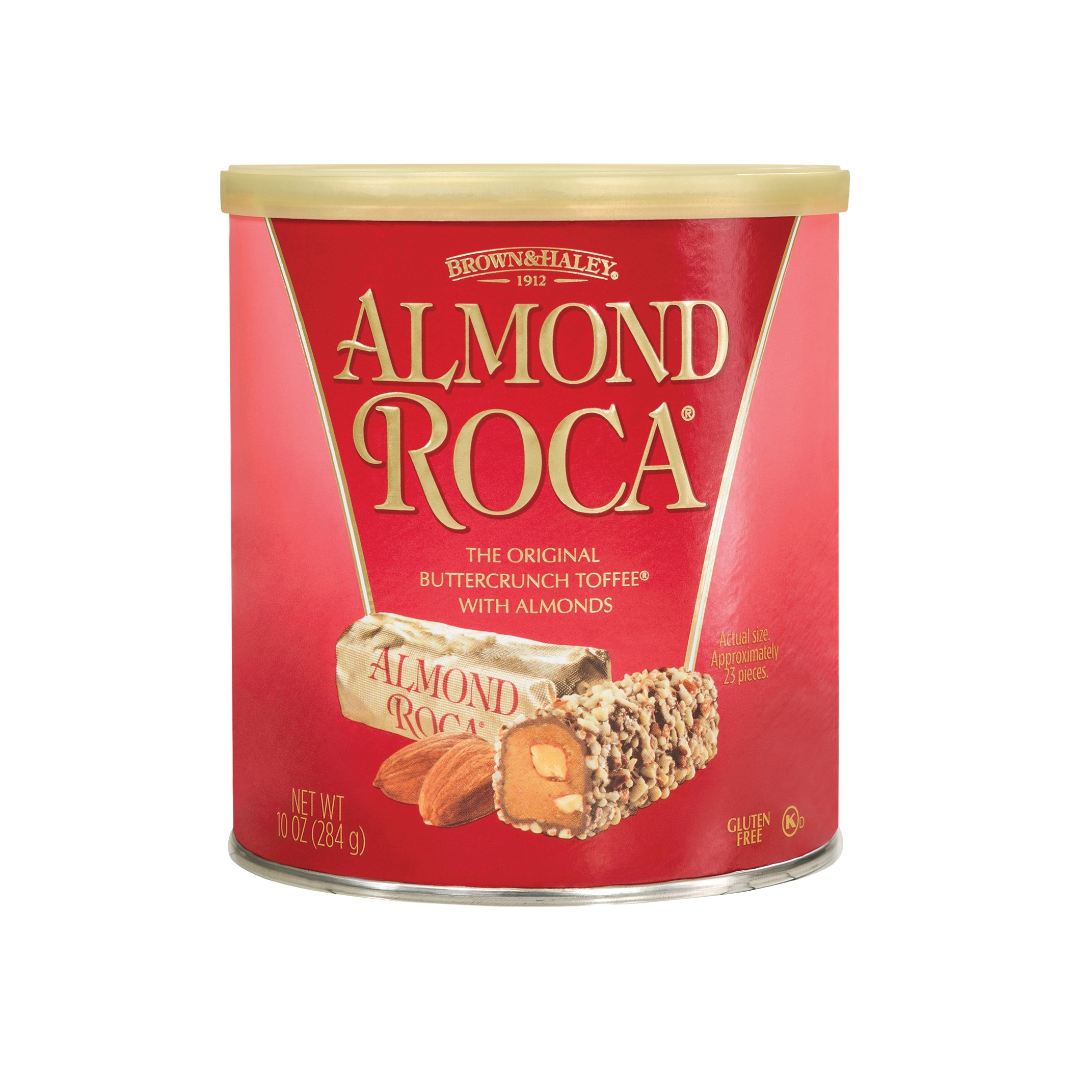 BROWN & HALEY 05680 Brown & Haley 05680 Candy, Bar, Almond, Butter Crunch Toffee, 10 oz, Canister - 1