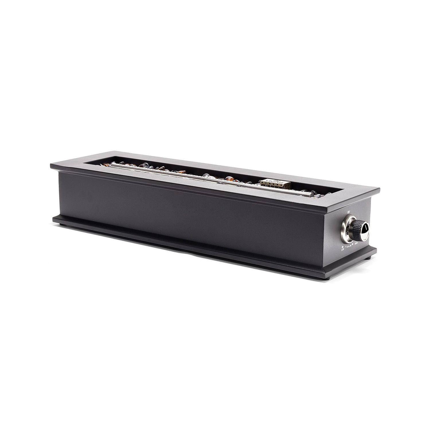 Ukiah Loom X TK-1015-LX Table Top Fire Pit, 28 in OAW, 6 in OAD, 9 in OAH, Rectangular, Liquid Propane, Steel - 3