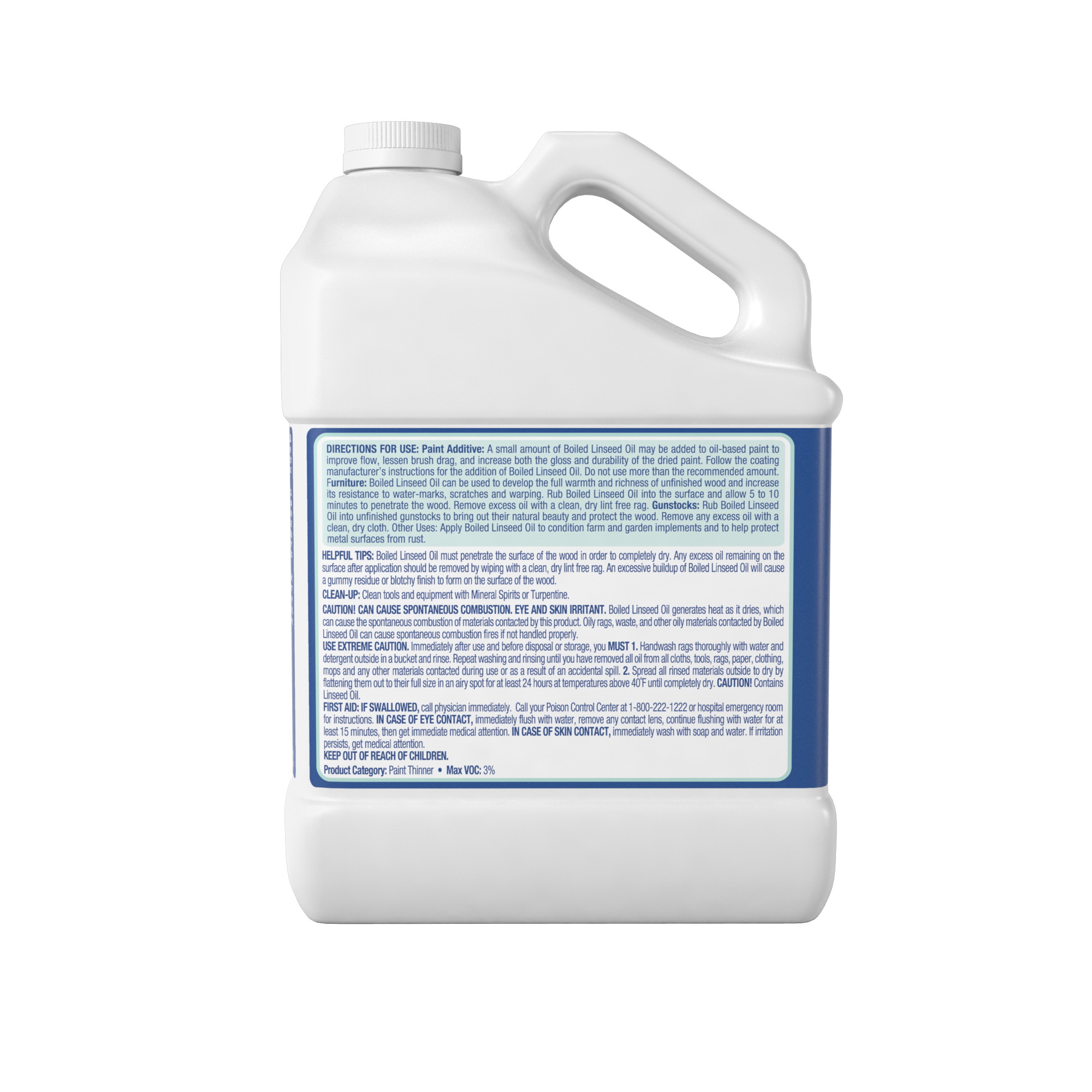 Klean Strip GKLO145 Boiled Linseed Oil, Clear Amber, Liquid, 1 gal - 2