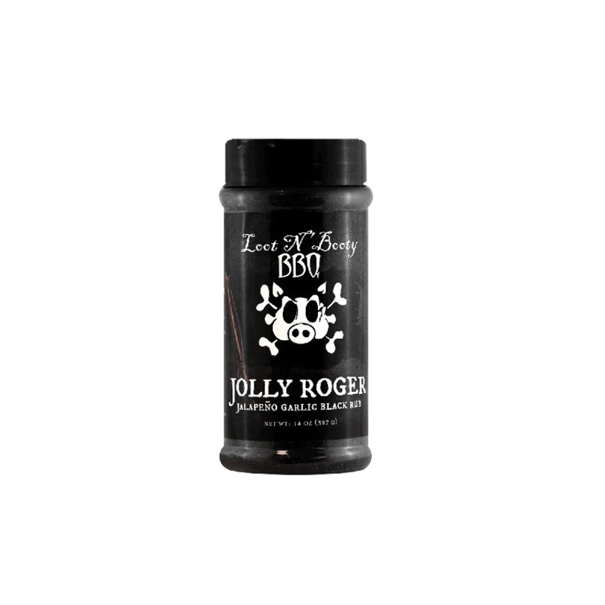 OW88410 Jolly Roger Black Rub, Jalapeno Garlic, 14 oz