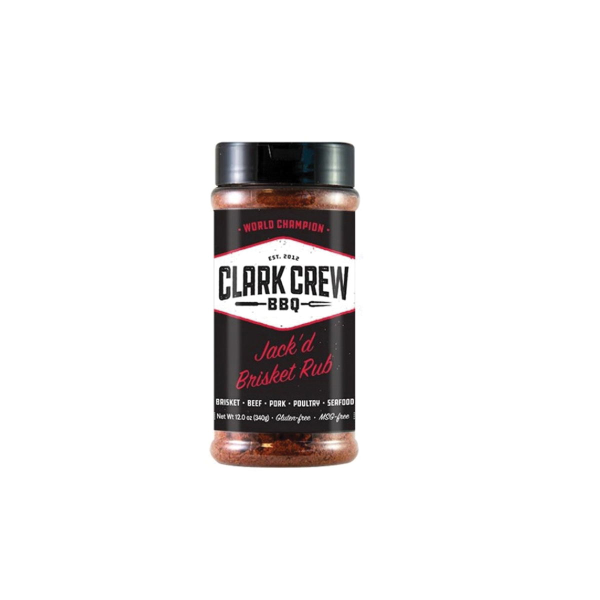 Clark Crew CL00317 BBQ Jack'd Brisket Rub, 12 oz