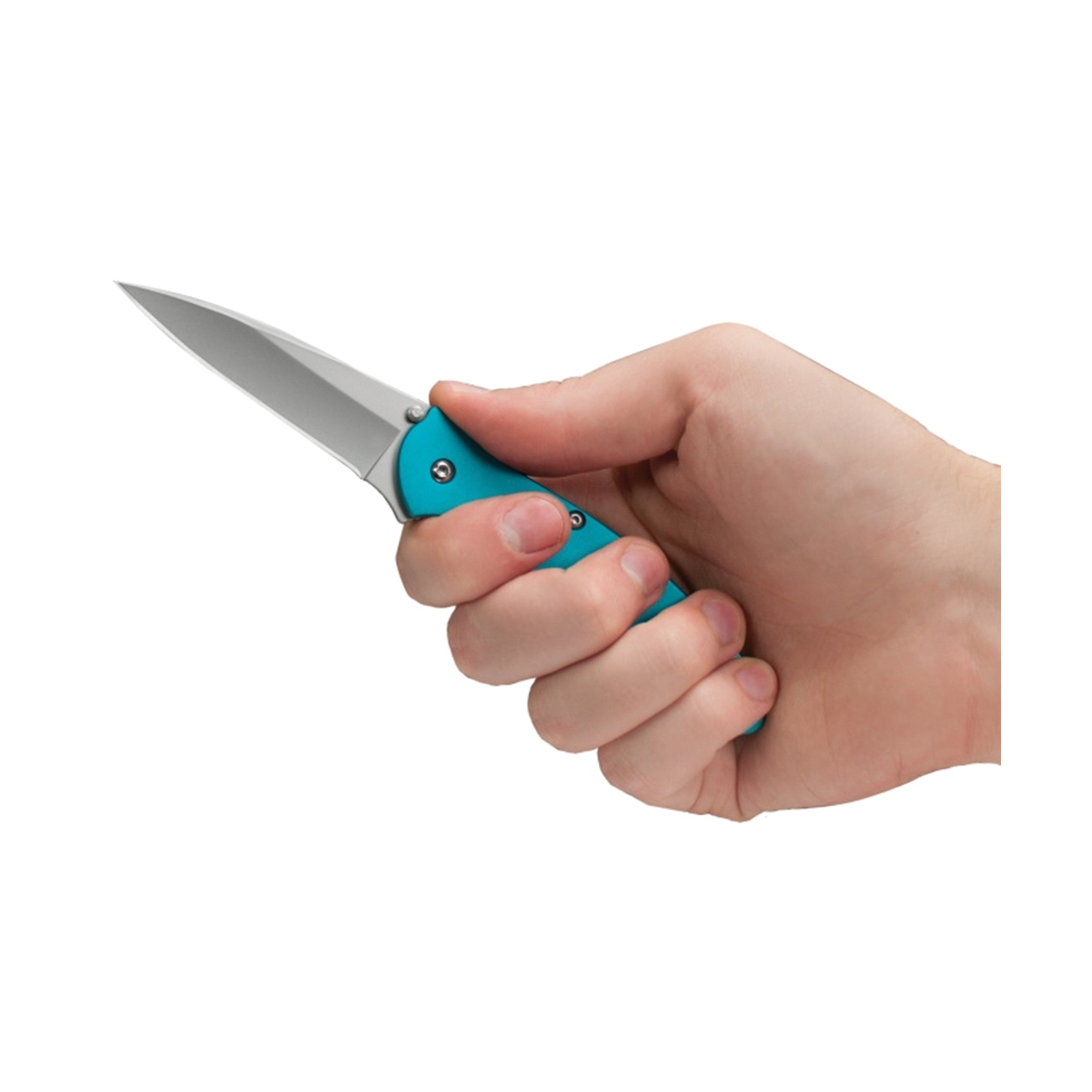 Kershaw Leek Series 1660TEAL Pocket Knife, 3 in L Blade, Stainless Steel Blade, Comfort Grip Handle, Teal Handle - 3