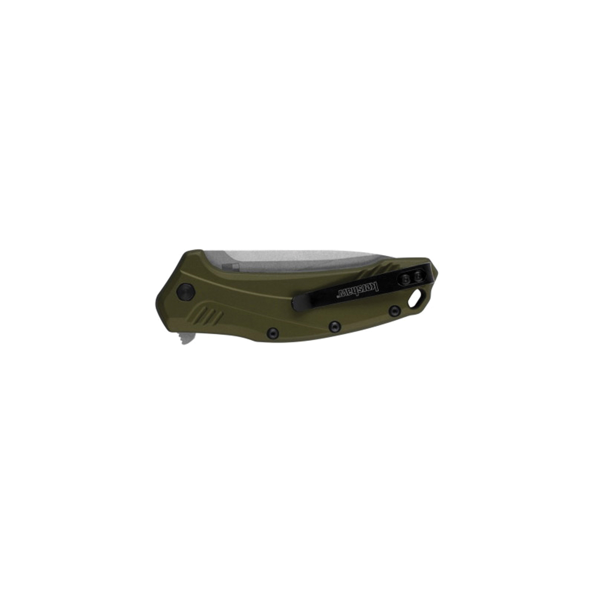 Kershaw Link Series 1776OLSW Pocket Knife, 3-1/4 in L Blade, Steel Blade, Lightweight Handle, Olive Handle - 2