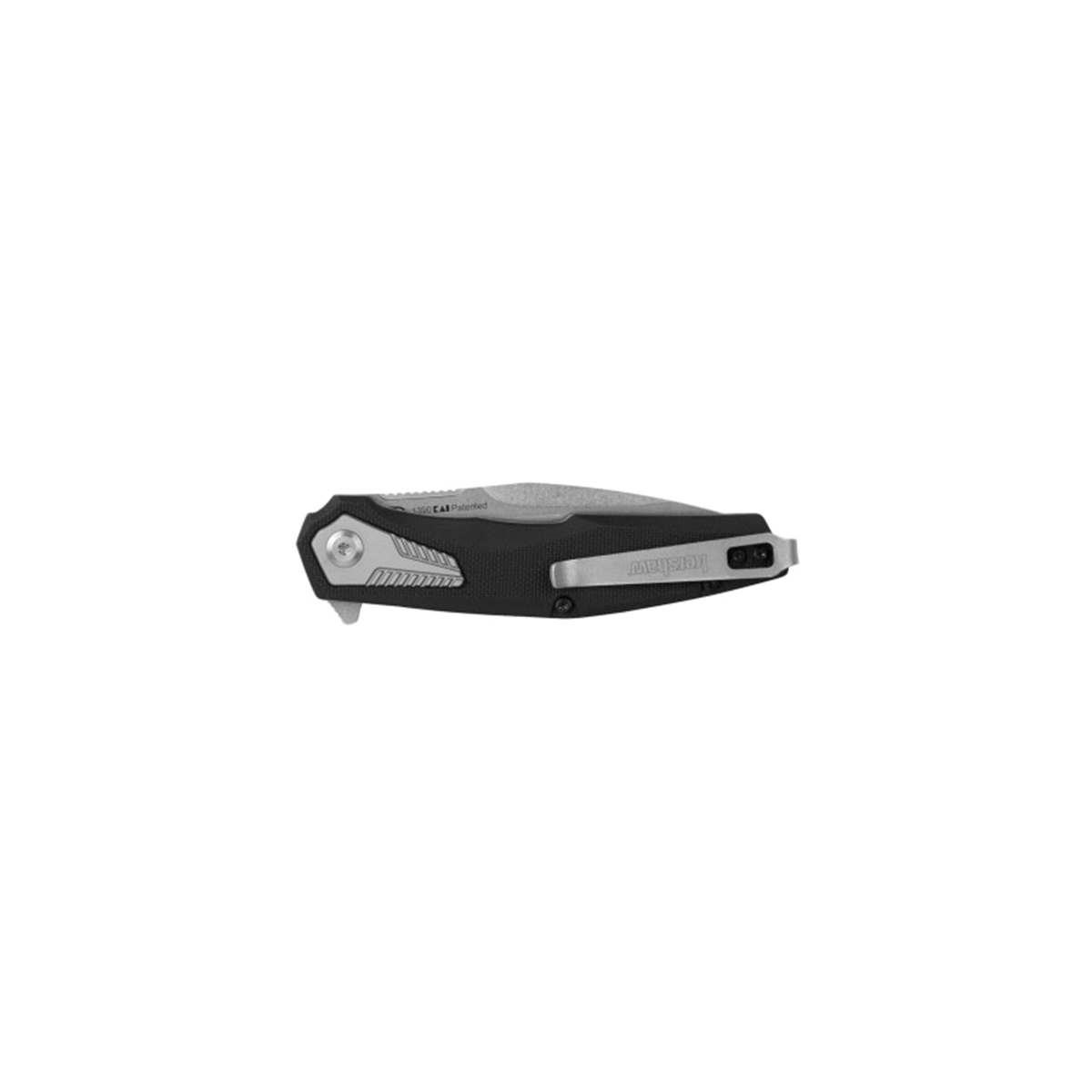Kershaw Tremolo Series 1390 Pocket Knife, 3-1/8 in L Blade, Steel Blade, Contoured Handle, Black/Silver Handle - 2