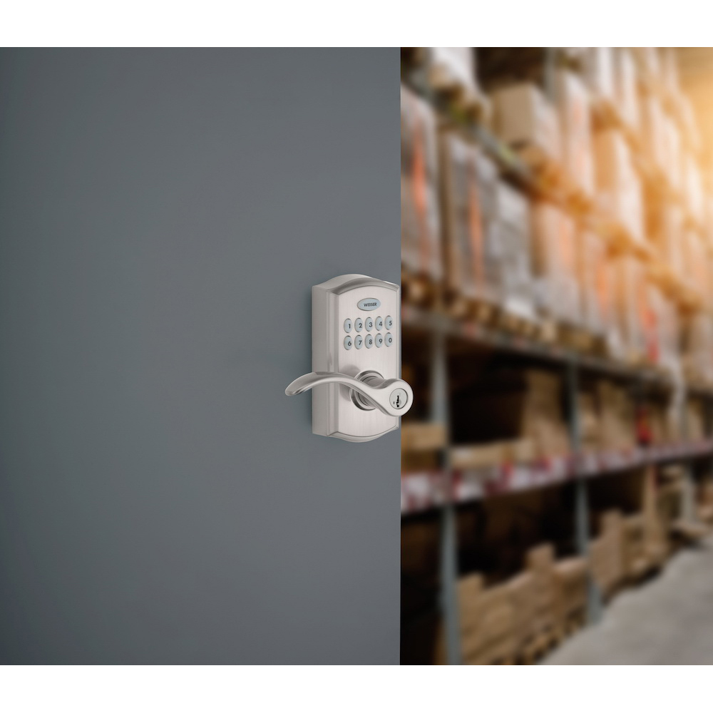 Electronic Deadbolt, Weiser, Contemporary Design, Satin Nickel - 2