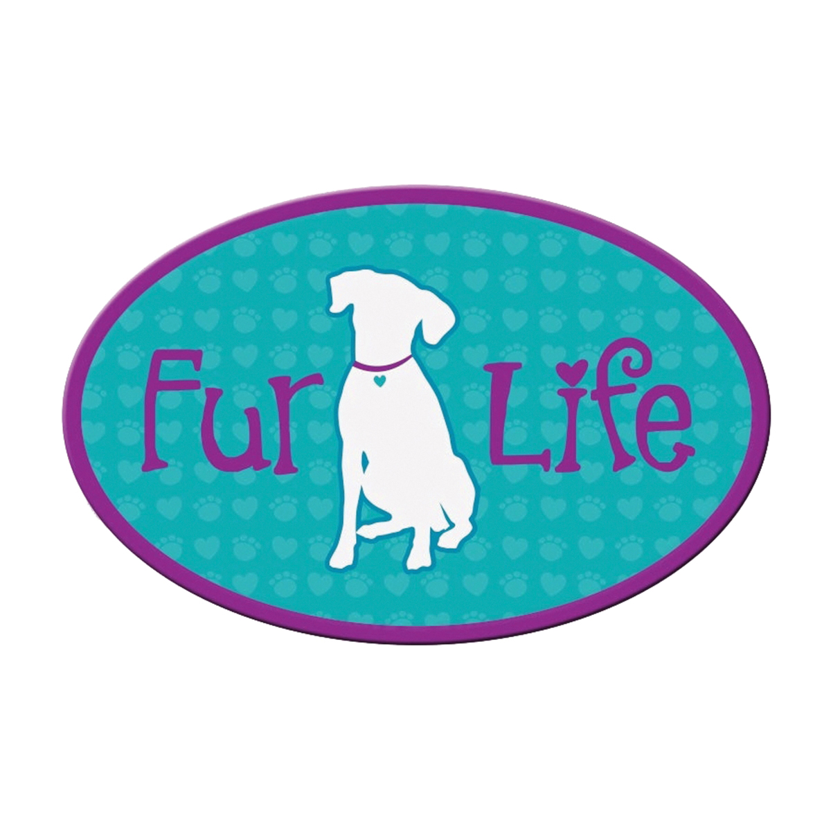 dog speak 2534 Oval Car Magnet, Fur Life (dog), Metal - 1
