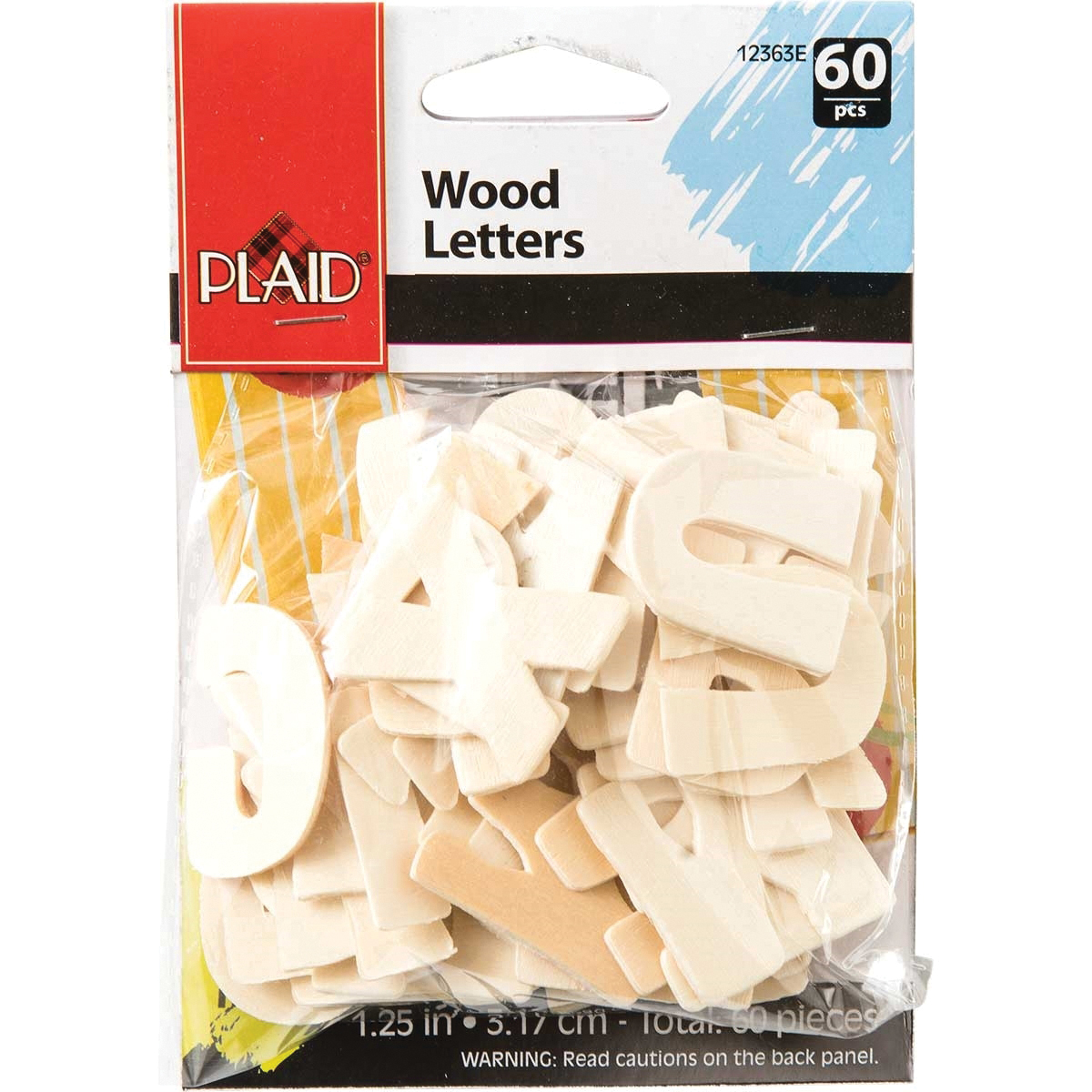 Plaid 12363 Bold Letter, 1-1/4 in H Character, Wood