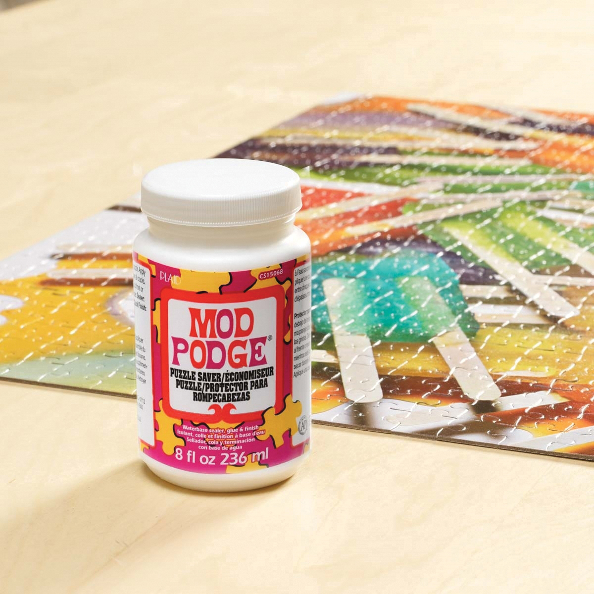 Mod Podge CS15068 Puzzle Saver Glue, Sealer and Finish, 8 oz Bottle