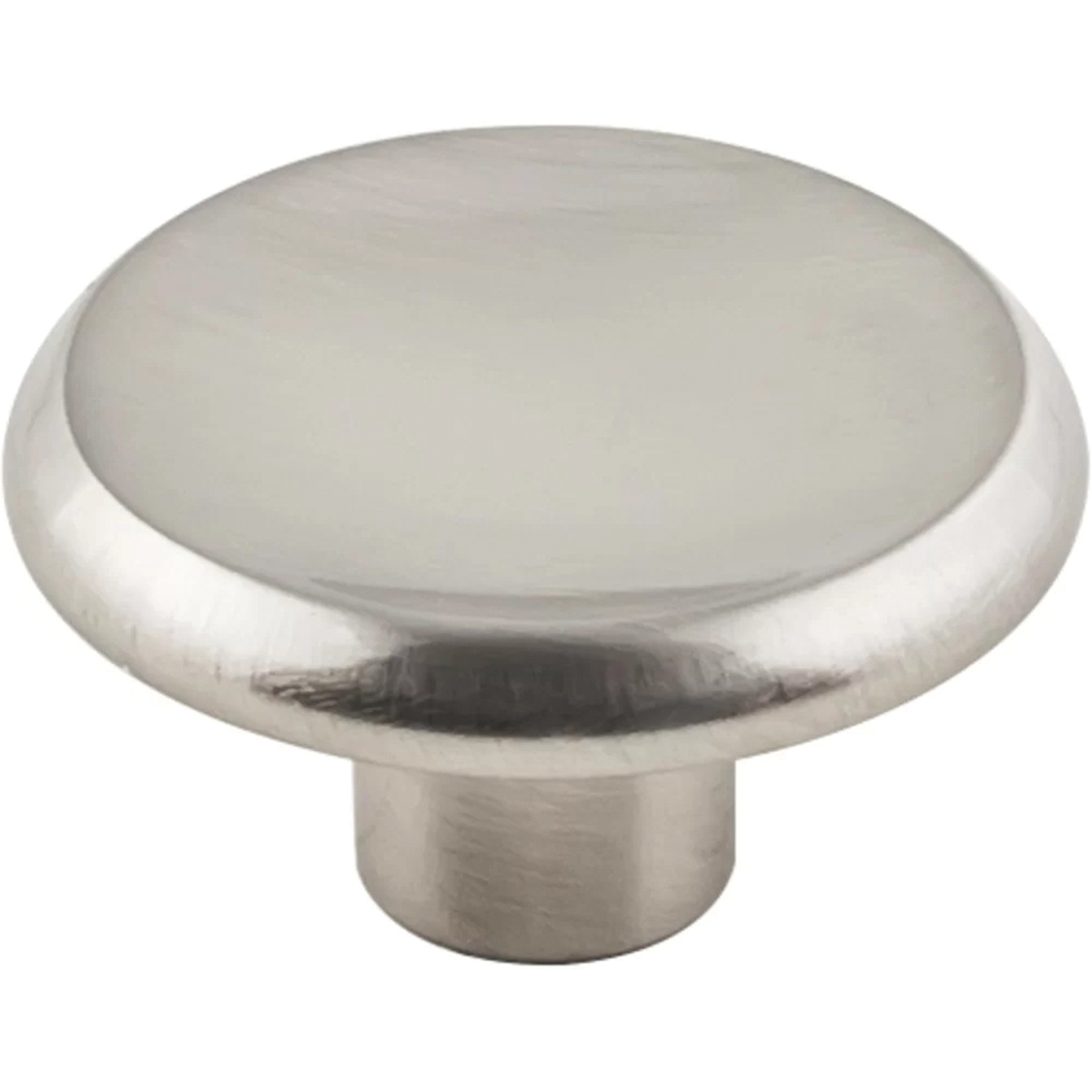 K063SN-4 Cabinet Knob, 1-3/16 in Projection, 1-1/2 in Dia, Zinc, Satin Nickel, 4/PK