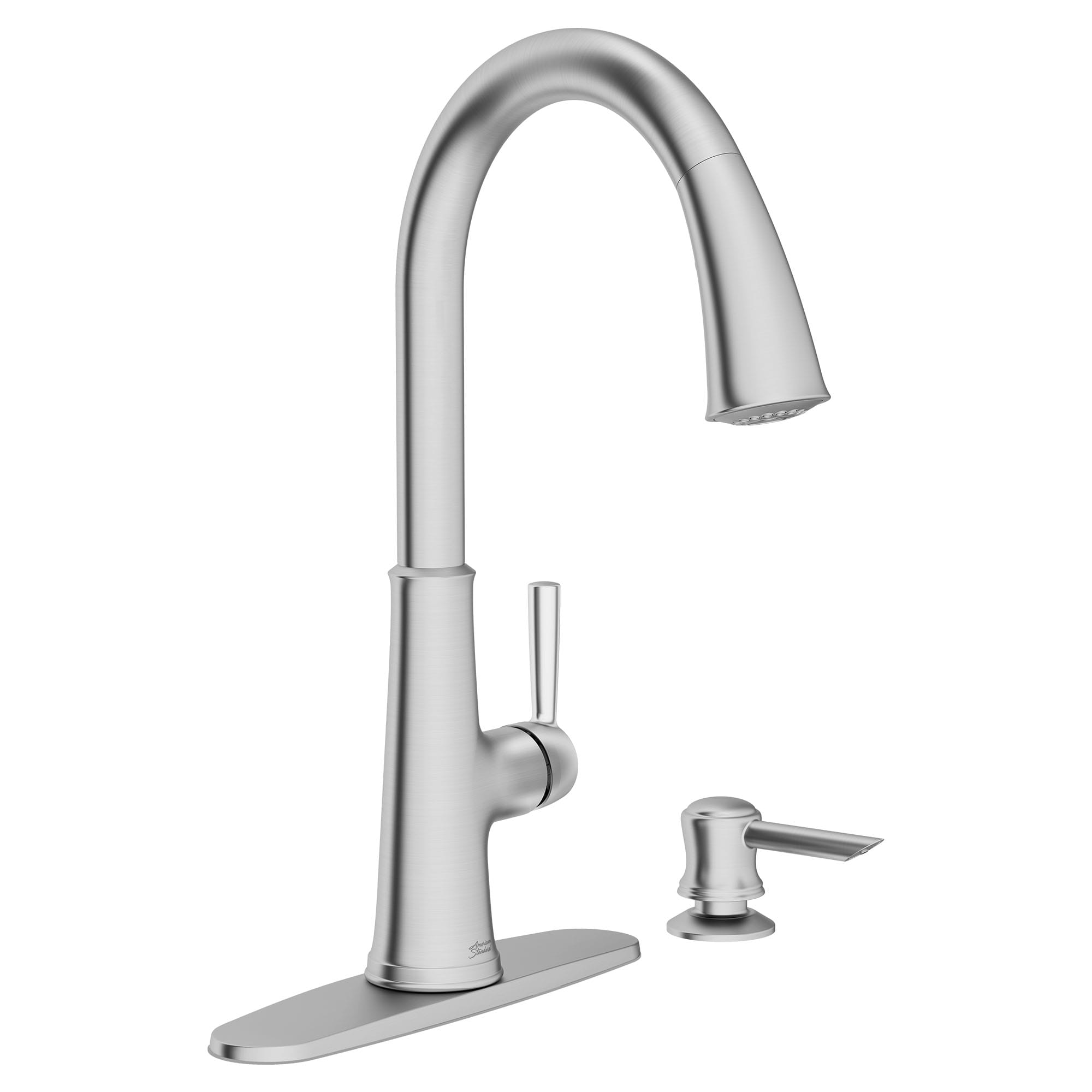 American Standard Maven Series 9319300.075 Pull-Down Kitchen Faucet with Soap Dispenser, 1.8 gpm, 1-Faucet Handle, 1/EA